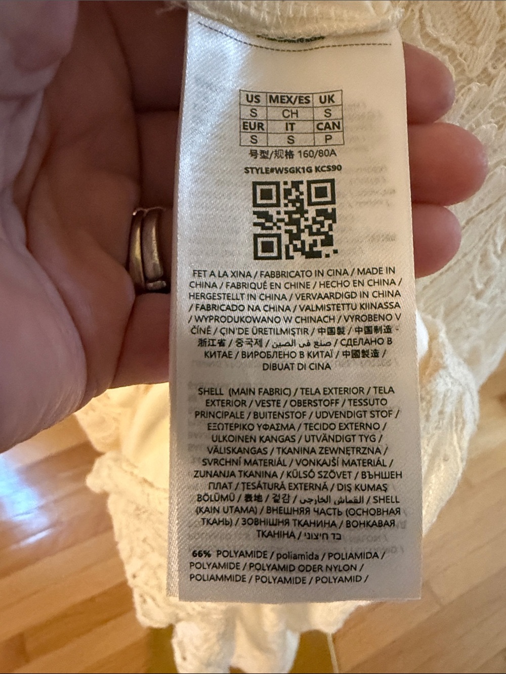 Guess Ivory Halter Lace Maxi Dress with Side Slit - Picture 12 of 13
